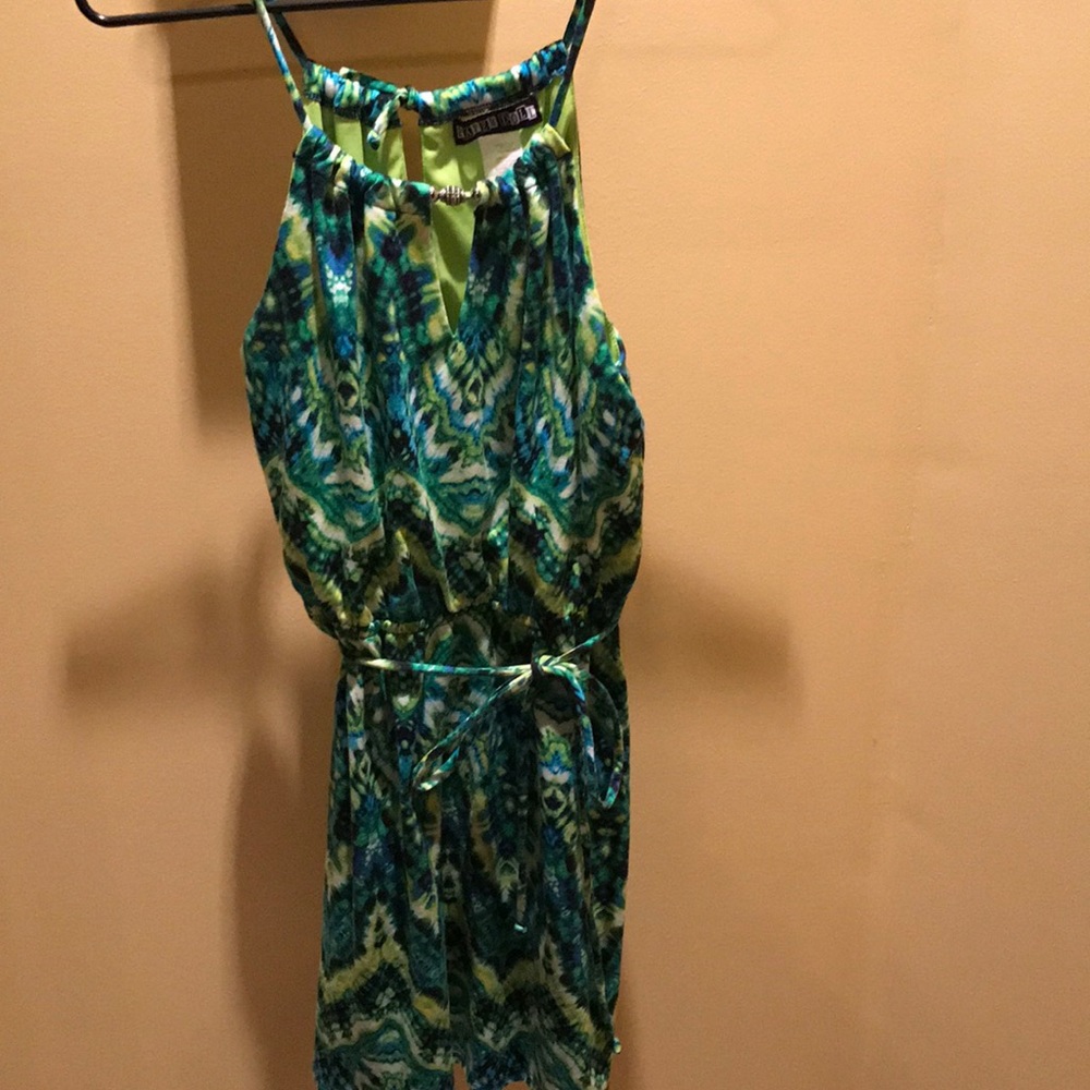 Sundress with beaded neckline